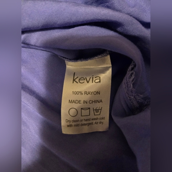 New! Kevia Tunic Blouse 1x-2x Plum And Cream Beautifully Made Light Purple - Picture 12 of 13